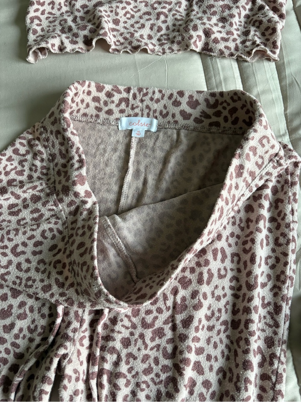 Leopard Print Pajama Sets - Picture 5 of 5